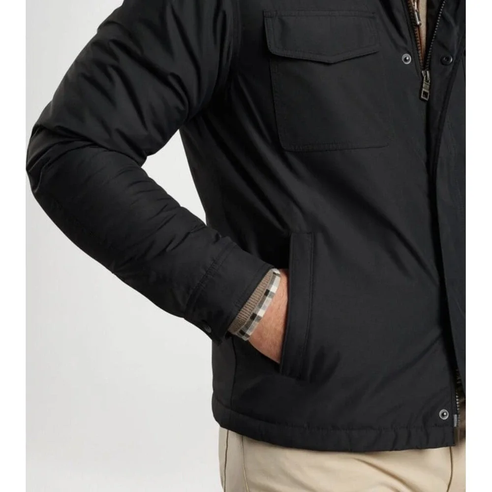 Peter Millar Norfolk Bomber Jacket /‎ MF24Z03 / Color Black / Size L